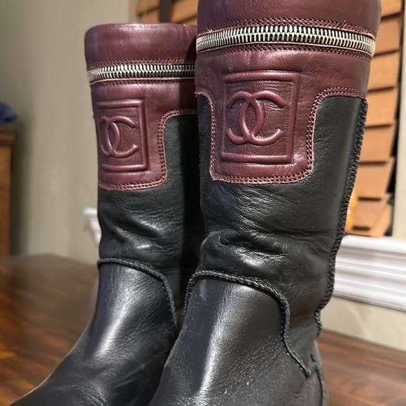 CHANEL Sport Hiking mi-calf Combat Boots 💯 - Picture 3 of 9